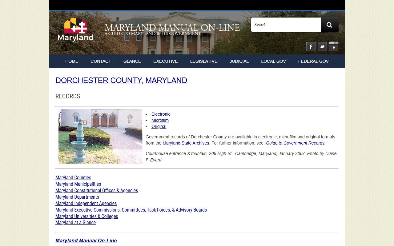 Dorchester County Circuit Court page